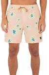 Hurley Cannonball Volley Swim Trunks In Sweet Dream