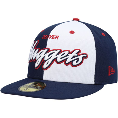 New Era Navy/white Denver Nuggets Script Pinwheel 59fifty Fitted Hat ...