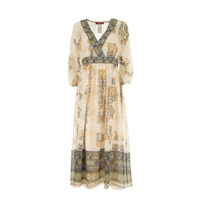Max Mara Denver Printed Silk Dress In Neutral | ModeSens