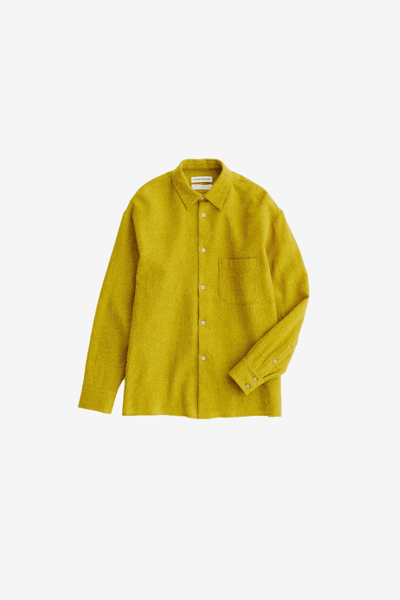 A Kind Of Guise Gusto Virgin Wool-bouclé Shirt In Yellow