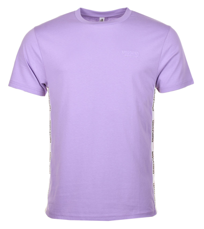 Moschino Underwear Side Taped T Shirt Light Purple