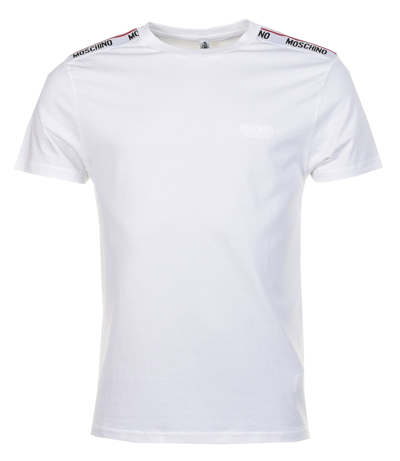 Moschino Underwear Shoulder Taped T Shirt White