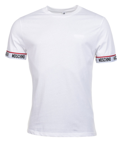 Moschino Underwear Arm Taped T Shirt White