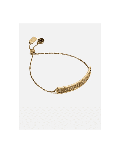 Coach Pave Slider Bracelet In Gold