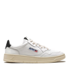 Autry Sneakers Bianca In Pelle Talloncino Nero In White