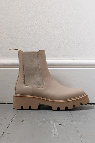 Grenson Milly Stone Leather Chelsea Boots