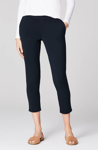 Jjill J.jill Pure Jill Affinity Slim-leg Crops In Deep Blue