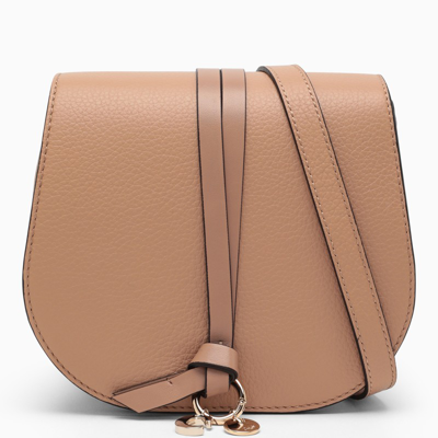 Chloé Nude Alphabet Leather Mini Bag In Beige