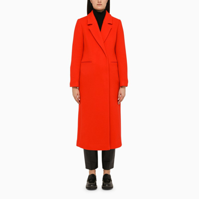Ivy & Oak Caecilia Single Breasted Lined Coat In Red