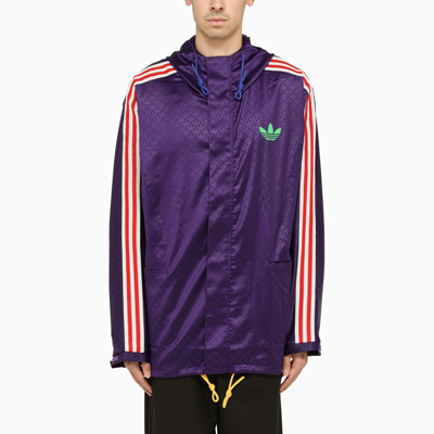 Adidas Originals Purple Windbreaker Jacket In Technical Fabric