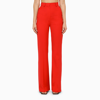 David Koma High-rise Flared Virgin Wool Pants In Red