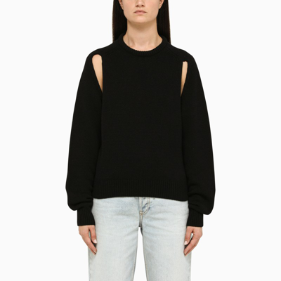 Ramael Black Cashmere Crew-neck Jumper