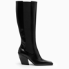 PRADA HIGH BLACK LEATHER BOOT,1W984MA075055/L_PRADA-F0002_500-41