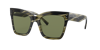 Giorgio Armani Logo-print Square-frame Sunglasses In Green