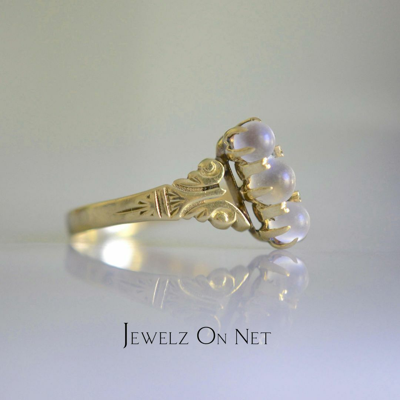Pre-owned J.o.n 14k Gold Genuine Rainbow Moonstone June Birthstone Vintage Ring Fine Jewelry In Blue