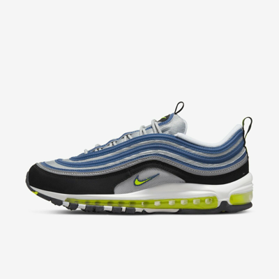 Pre-owned Nike Air Max 97 Og Shoes Men's Sneakers Atlantic Blue/yellow Dm0028-400 Us 7-12