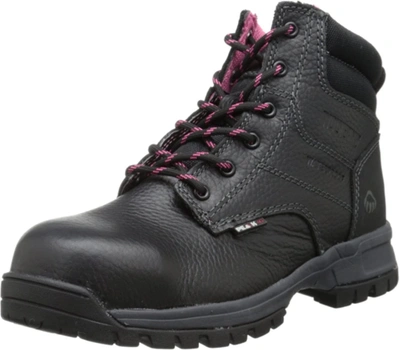 Pre-owned Wolverine Women's Piper Comp-toe Work Boot In Black