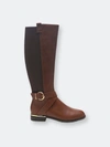 London Rag Snowd Beat Chill Knee High Boots In Brown