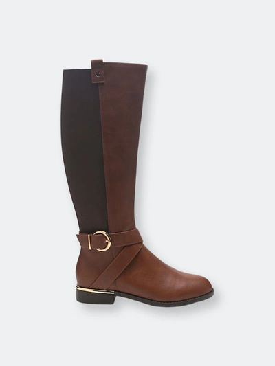 London Rag Snowd Beat Chill Knee High Boots In Brown