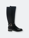 London Rag Snowd Beat Chill Knee High Boots In Black