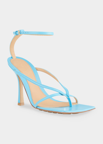 Bottega Veneta Multi Strap Stretch High-heel Sandals In Sky