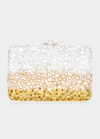 Judith Leiber Effervescent Crystal Slim Clutch Bag In Silver