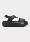 Marsèll Leather Platform Slingback Sandals In Black