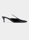 Totême Black Sharp Patent Slingback Heels In Black