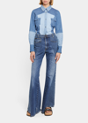 Gabriela Hearst Foster Contrast Stitch Jeans In Medium/dark Wash