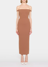 ALEX PERRY OFF-THE-SHOULDER CREPE BODY-CON DRESS
