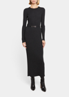 Gabriela Hearst Luisa Belted Maxi Dress In Charcoal