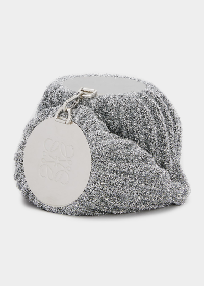 Loewe Sparkle Bracelet Pouch Shoulder Bag In Silver