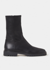 Loeffler Randall Danny Lambskin Lug-sole Mid Boots In Black