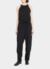 PROENZA SCHOULER WHITE LABEL DRAPEY SUITING SLEEVELESS JUMPSUIT