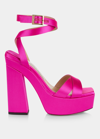 Jimmy Choo Gaia 140 Satin Platform Sandal In Pink