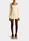 Khaite Woman Mini Dress Cream Size L Virgin Wool In Neutral
