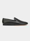 Vince Demi Leather Flat Loafers In Black