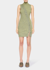 Simkhai Cade Marled Lace-up Turtleneck Tank Mini Dress In Midnight Multi