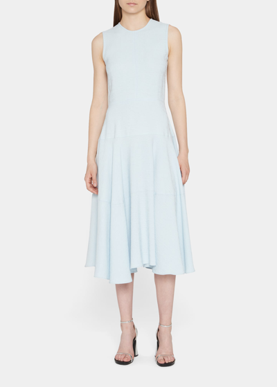 Marni Asymmetrical Midi Dress In Light Blue