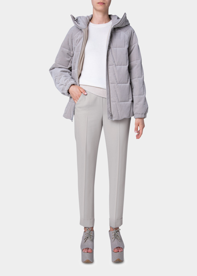 Veste Akris Vert Lime En Velours Côtelé Coton/cachemire – Taille US 8 – Occasion Haut De Gamme