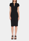 AGNONA SHEATH WOOL MIDI DRESS, BLACK