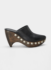 Alaïa Le Sabot 125 Studded Leather Platform Clogs In Black