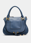 Chloé Marcie Medium Satchel Bag In Navy