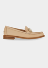 Ferragamo Ofelia Goatskin Bit Loafers In Petalo