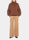 The Row Ludo Merino Wool-blend Sweater In Brown