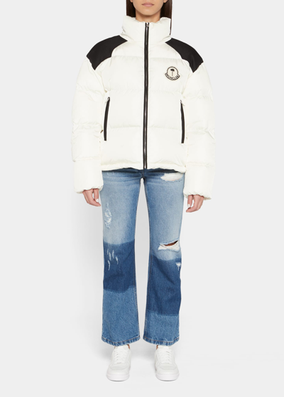 Moncler Genius X Palm Angels Puffer Jacket In White