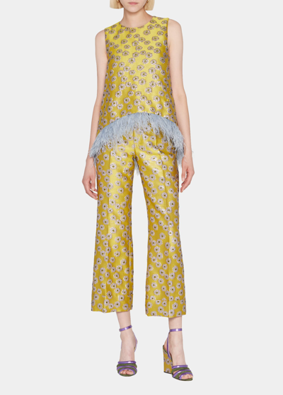 La Doublej La Double J Woman Pants Marigold Size L Polyester, Cotton, Metallic Fiber, Silk, Polyamide In Margarita