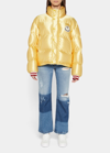 Moncler Genius 8 Moncler Palm Angels Gold Keon Down Jacket In Dark Yellow
