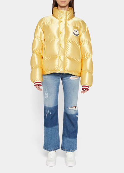 Moncler Genius 8 Moncler Palm Angels Gold Keon Down Jacket In Yellow