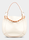 Ulla Johnson Georgia Calf Leather Hobo Bag In Cowrie
